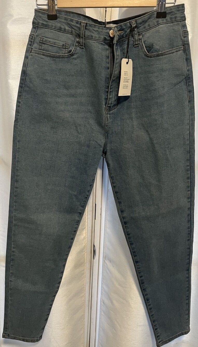Forever 21 Women's High-Waisted Jeans Size 31 Light Wash Stretch Skinny Fit NWT